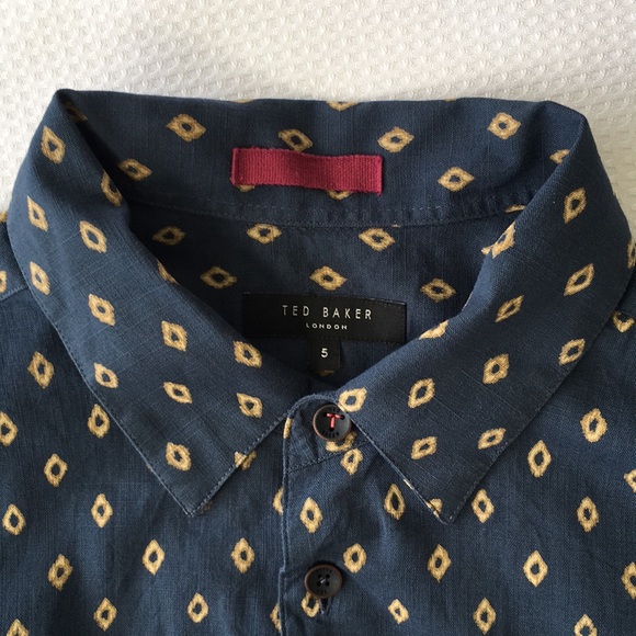 Ted Baker Diamond Geo Print Shirt, Size 5 - Picture 16 of 16
